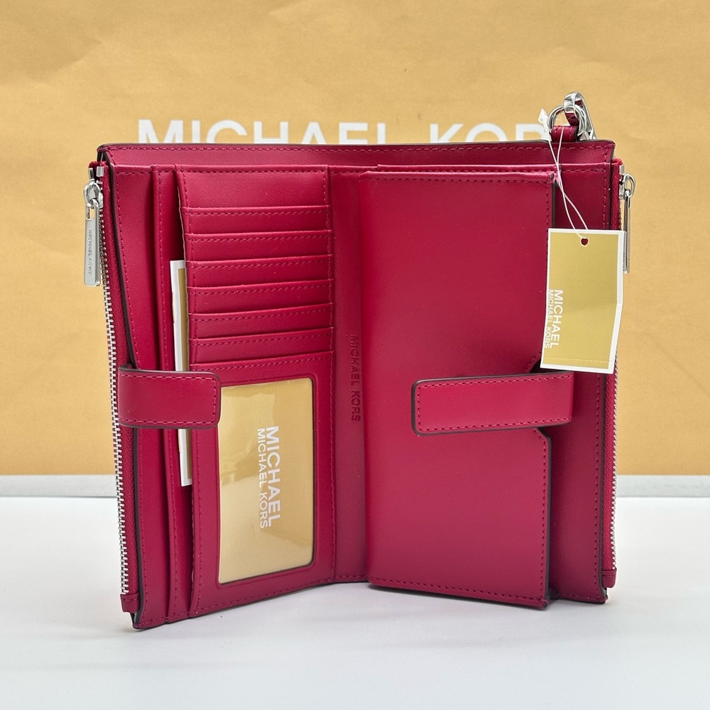 MICHAEL KORS
Jet Set Large Ombré Logo Wristlet Dark Raspberry color - Picture 15 of 15
